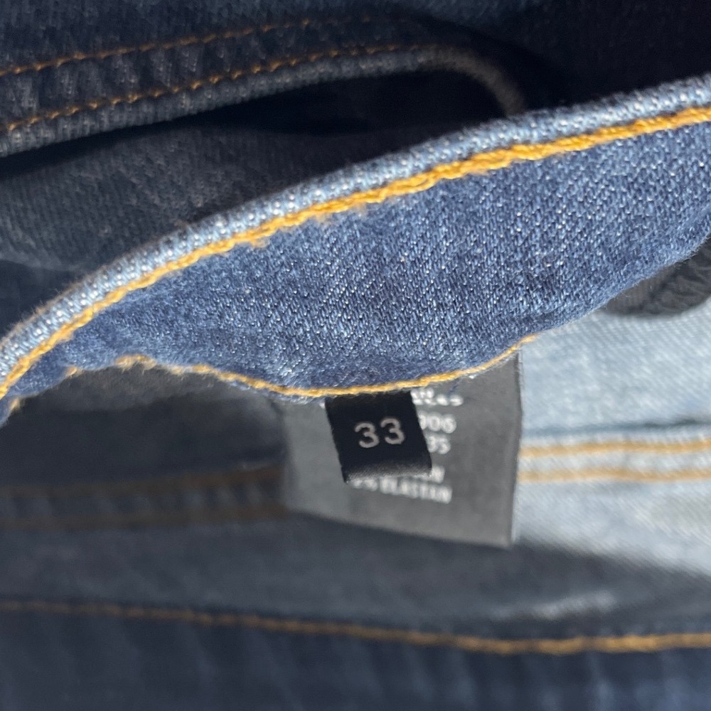 Hudson Blake Slim Straight Mens Jeans Size 33x30 Dark‎ Wash Made in USA Denim - Picture 3 of 7